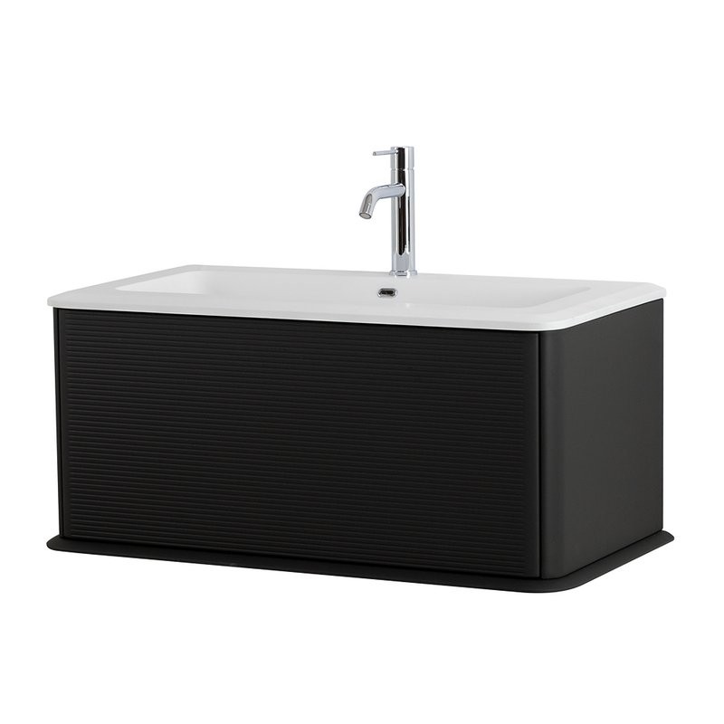 Тумба под раковину без столешницы Cezares Idra 100 1 ящик, nero opaco