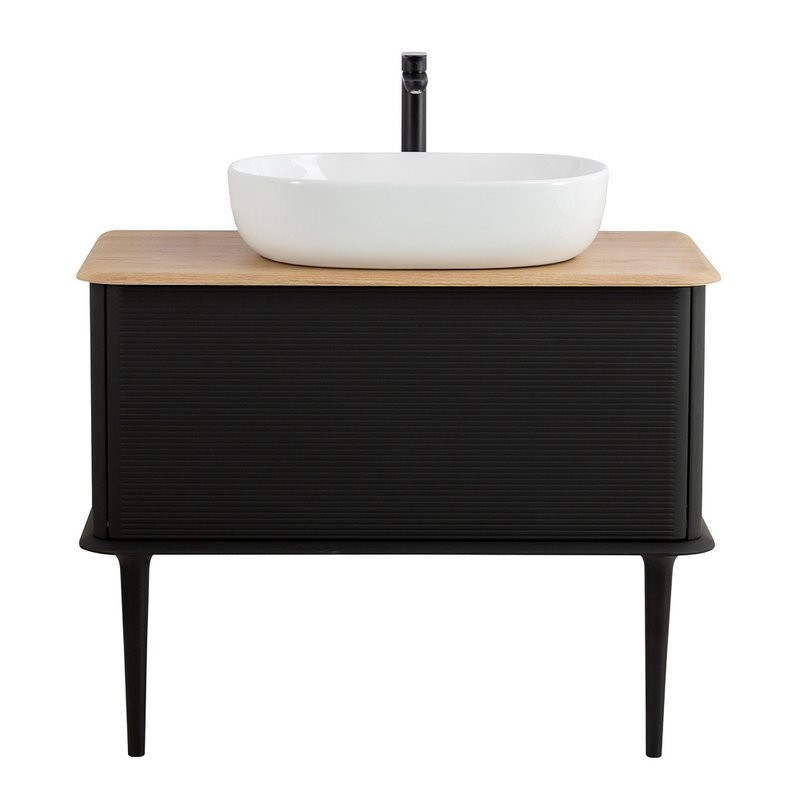 Тумба под раковину без столешницы Cezares Idra 100 1 ящик, nero opaco