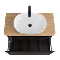 Тумба под раковину без столешницы Cezares Idra 100 1 ящик, nero opaco