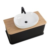 Тумба под раковину без столешницы Cezares Idra 100 1 ящик, nero opaco