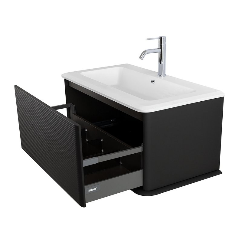 Тумба под раковину без столешницы Cezares Idra 100 1 ящик, nero opaco