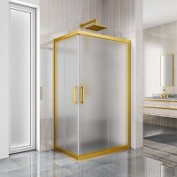 Душевой уголок Kubele DE019 RC-MAT-BR 120х110 см, профиль бронза