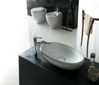 Накладная раковина Galassia Ergo 7106 60 белая, овальная, фаянс