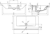 Мебель для ванной комнаты AQUATON Капри 80 таксония темная, подвесная