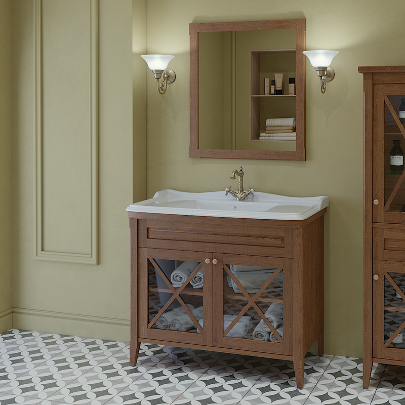 Тумба с раковиной Caprigo Napoli 100 напольная, орех гварнери