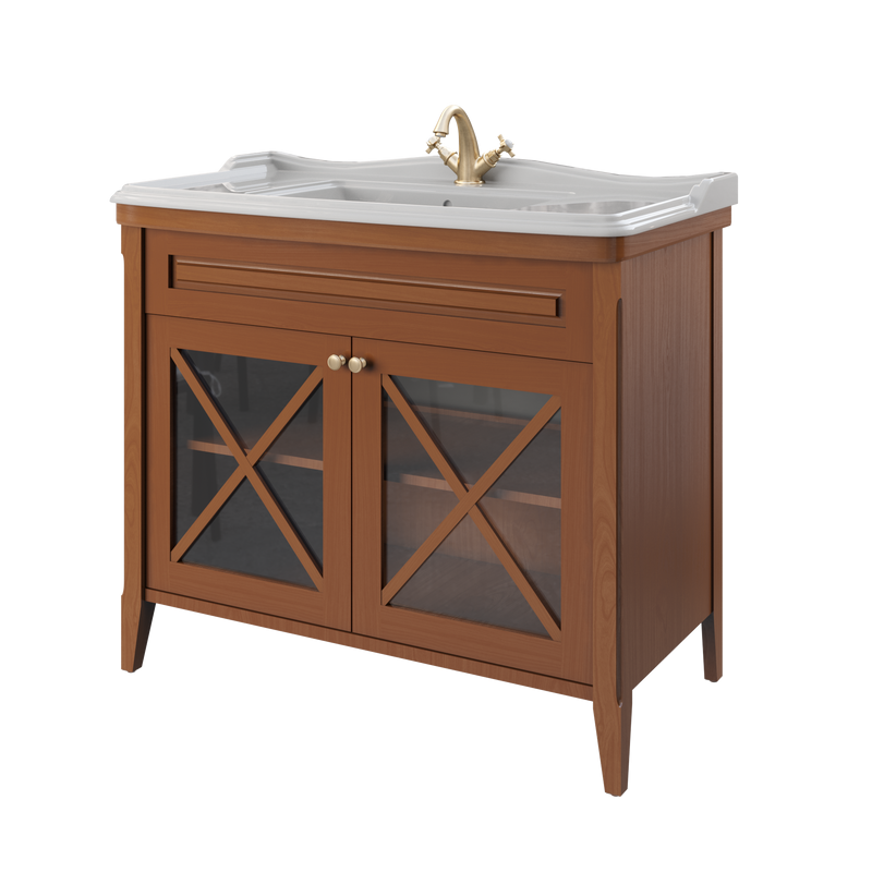 Тумба с раковиной Caprigo Napoli 100 напольная, орех гварнери