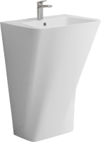 Раковина напольная Azzurra Hera HELF06343T0MBI*1 63 белая, прямоугольная, моноблок, фаянс