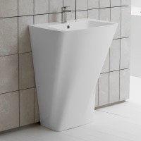 Раковина напольная Azzurra Hera HELF06343T0MBI*1 63 белая, прямоугольная, моноблок, фаянс