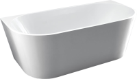 Акриловая ванна Vincea VBT-421-1800 180x80 см, пристенная, белая, овальная, на ножках, со сливом-переливом