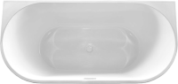 Акриловая ванна Vincea VBT-421-1800 180x80 см, пристенная, белая, овальная, на ножках, со сливом-переливом