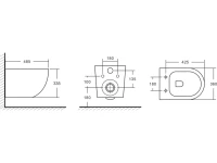 Комплект Унитаз подвесной EvaGold K505 безободковый, с микролифтом + Инсталляция AlcaPlast AM101/1120-4:1 RU M578-0001 кнопка смыва черная