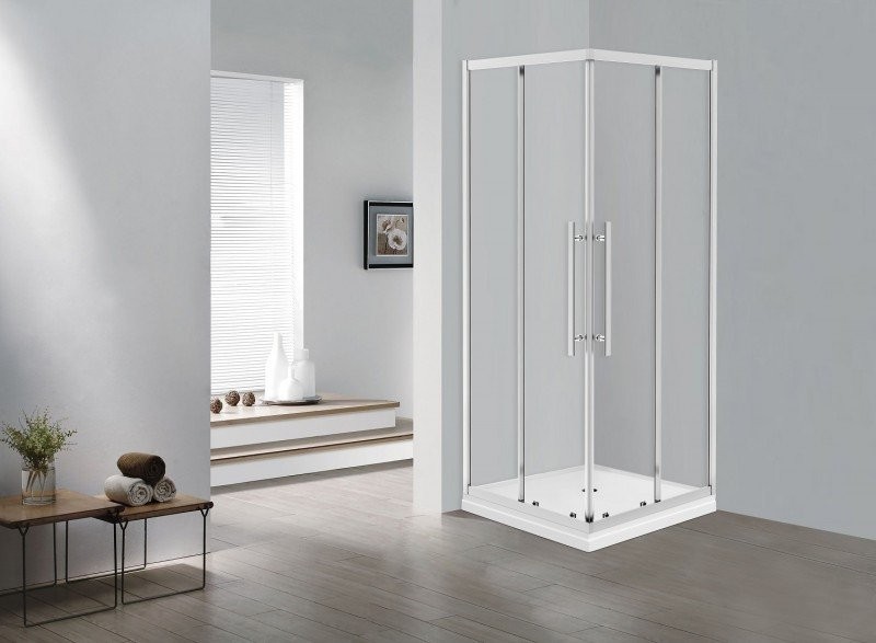 Душевой уголок Esbano Flex ESF-90KV-C 90х90 см, профиль хром, стекло прозрачное