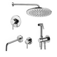 Комплект для ванной Paffoni Light KITZLIG011CR006 С ВНУТРЕННЕЙ ЧАСТЬЮ, хром