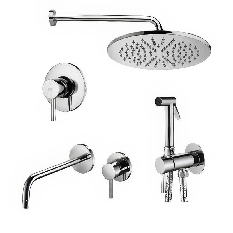 Комплект для ванной Paffoni Light KITZLIG011CR006 С ВНУТРЕННЕЙ ЧАСТЬЮ, хром