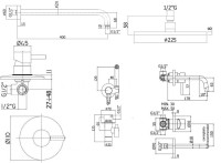 Комплект для ванной Paffoni Light KITZLIG011CR006 С ВНУТРЕННЕЙ ЧАСТЬЮ, хром