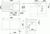 Мойка кухонная Blanco Zia 6S 514748 антрацит