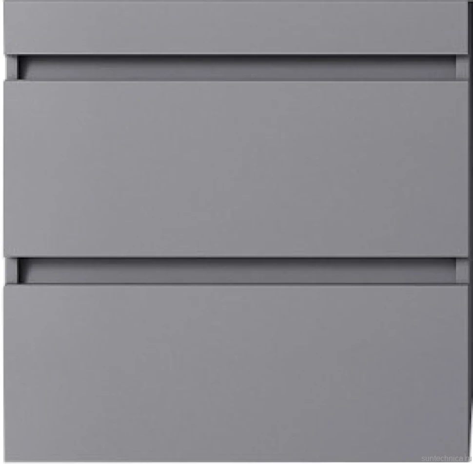 Тумба с раковиной Style Line Даллас Леон 120 R Люкс Plus подвесная, серая матовая, для стиральной машины