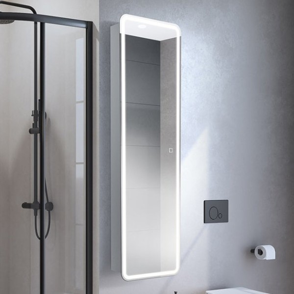 Шкаф пенал для ванной BelBagno Marino SPC-MAR-450/1600-1A-LED-TCH универсальный с подсветкой