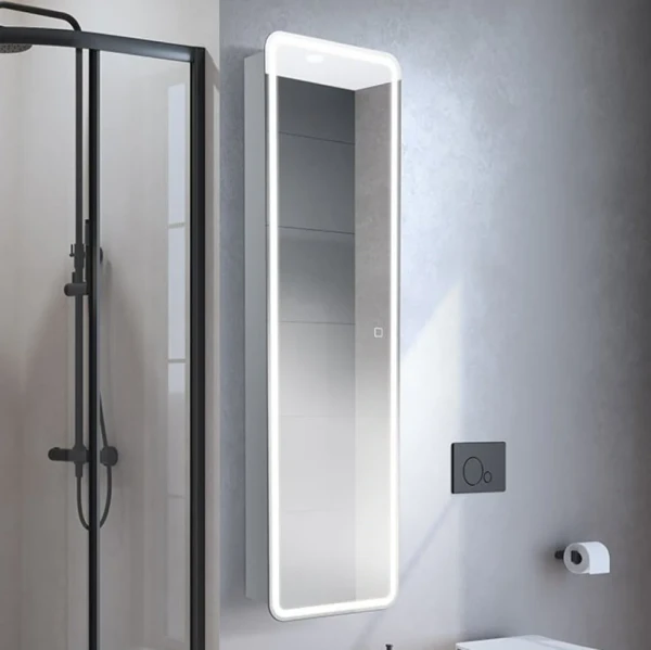 Шкаф пенал для ванной BelBagno Marino SPC-MAR-450/1600-1A-LED-TCH универсальный с подсветкой