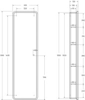 Шкаф пенал для ванной BelBagno Marino SPC-MAR-450/1600-1A-LED-TCH универсальный с подсветкой