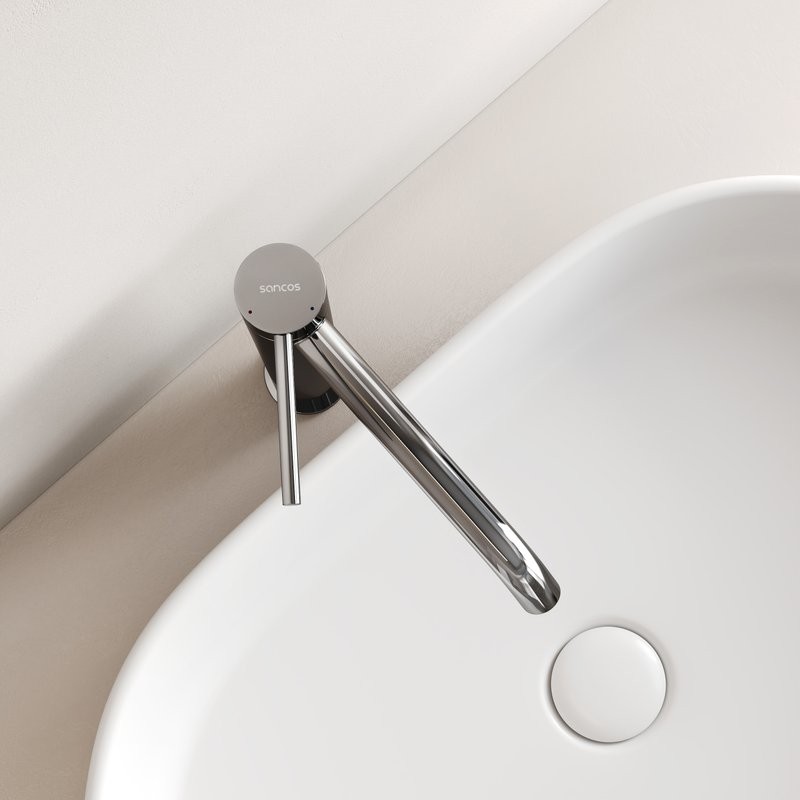 Смеситель для раковины высокий Sancos Etna, хром, SC9002CH