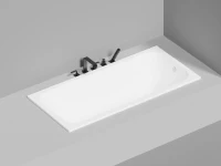 Ванна из искусственного камня Salini Orlanda S-Sense 170x80 см, встраиваемая, белая, на ножках