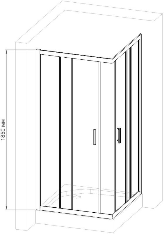 Душевой уголок Royal Bath HPD RB100 HPD-T-CH 100x100