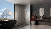 Душевая стойка Vincea Rondo VSFS-1R1CH с изливом, хром