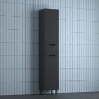 Шкаф-пенал для ванной Style Line Остин 36 напольный, графит эмаль plus