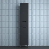 Шкаф-пенал для ванной Style Line Остин 36 напольный, графит эмаль plus