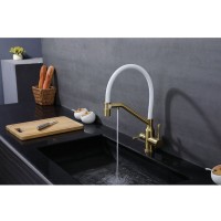 Смеситель для кухни с подключением фильтра Raglo R81.62.03, золотой сатин