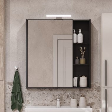 Зеркало-шкаф AQUATON Амели 80 антрацит