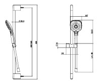 Душевой гарнитур Splendy Sense S SS20958S1103CR хром
