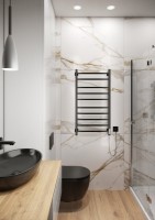 Полотенцесушитель электрический Ника Step-2 100/50 черный матовый, R