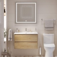 Тумба с раковиной BelBagno Kraft 39 80 rovere nebrasca nature, раковина BB-8099-3-80