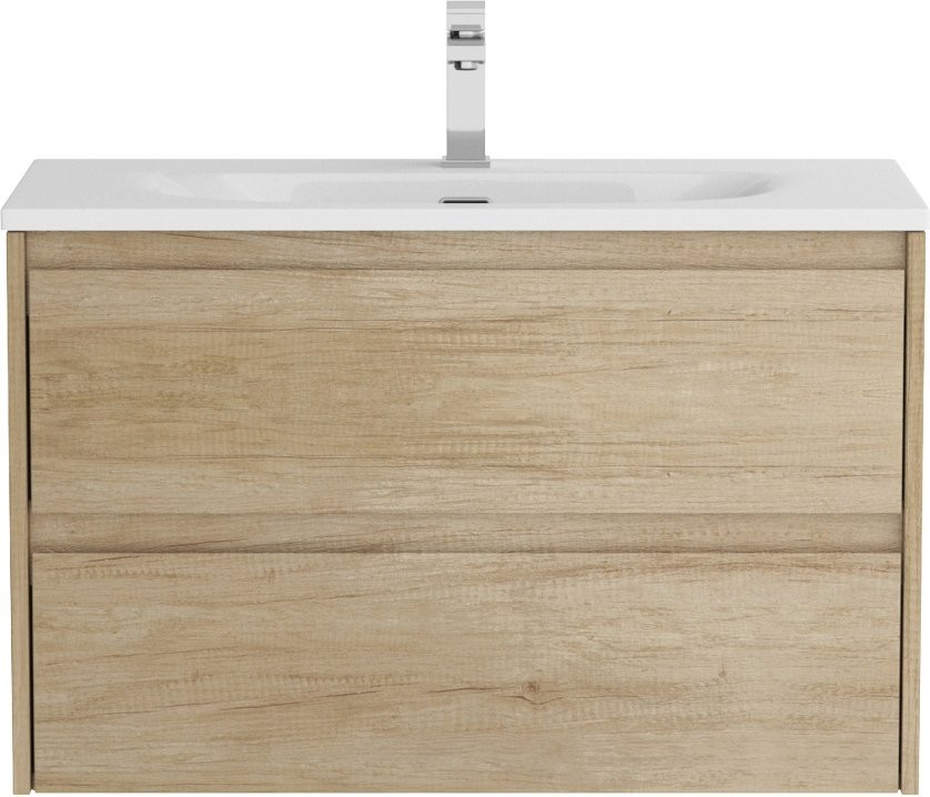 Тумба с раковиной BelBagno Kraft 39 80 rovere nebrasca nature, раковина BB-8099-3-80