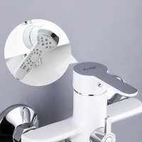 Смеситель с длинным изливом для ванны Frap H41 F2241 белый, хром