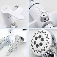 Смеситель с длинным изливом для ванны Frap H41 F2241 белый, хром