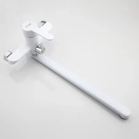 Смеситель с длинным изливом для ванны Frap H41 F2241 белый, хром