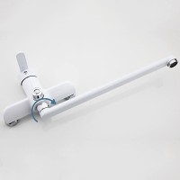 Смеситель с длинным изливом для ванны Frap H41 F2241 белый, хром