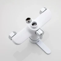 Смеситель с длинным изливом для ванны Frap H41 F2241 белый, хром