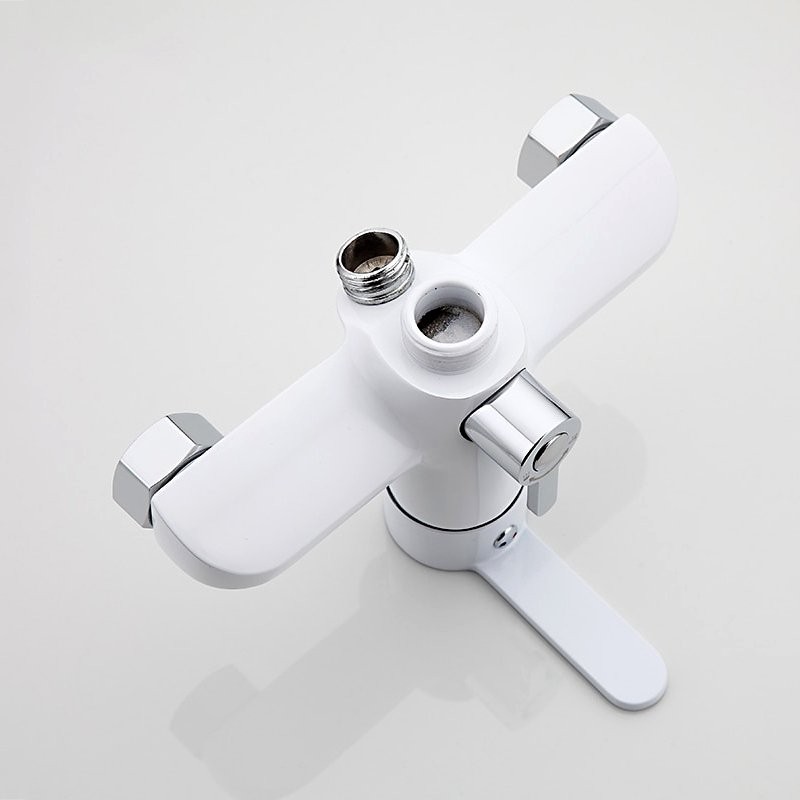 Смеситель с длинным изливом для ванны Frap H41 F2241 белый, хром