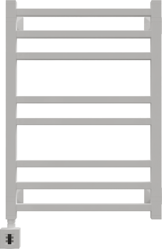 Полотенцесушитель электрический EWRIKA Кассандра PI 70x50 L, белый, матовый, лесенка, с терморегулятором