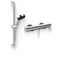 Душевой комплект Смеситель для душа Hansgrohe Vivenis 75620000 хром + Гарнитур Pulsify Relaxation 105 3jet 24160000 хром