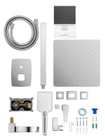 Душевой комплект Wonzon & Woghand Flex WW-88939072-CR С ВНУТРЕННЕЙ ЧАСТЬЮ, хром