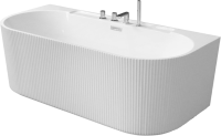 Акриловая ванна Esbano Aruba 170x80 см, пристенная, белая, на ножках, со смесителем, со сливом-переливом, с донным клапаном