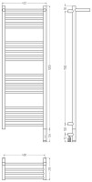 Полотенцесушитель электрический Сунержа Богема 3.1 15-6007-1240 130x45 см, подключение справа, темный титан муар, лесенка, с полкой