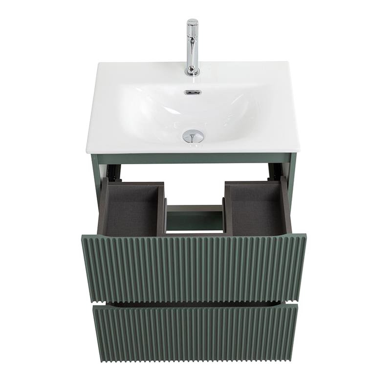 Тумба с раковиной BelBagno Uno-mini 50 подвесная, 2 ящика, матовая еловая