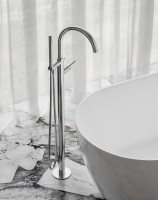 Напольный смеситель для ванны с душем Ravak Espirit ES 080.00CR хром Напольный смеситель для ванны с душем Ravak Espirit ES 080.00CR хром