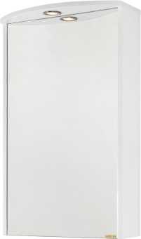 Зеркало-шкаф Vod-Ok Мона 50 L, белый, с подсветкой